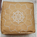 Accueil Coussin rond en similicuir rembourré